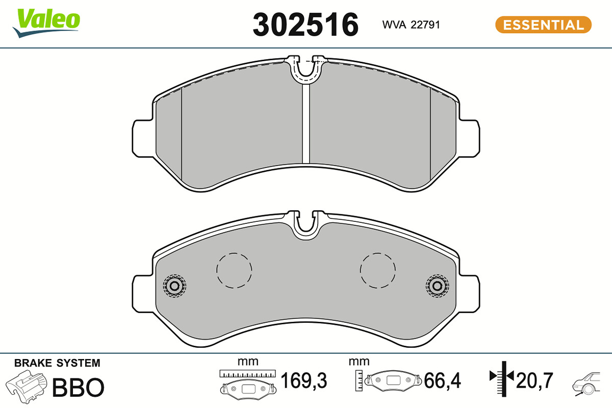 BRAKE PADS FIRST MERCEDES SPRINTER 511D